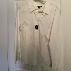 Women’s White Button Down Dress Shirt